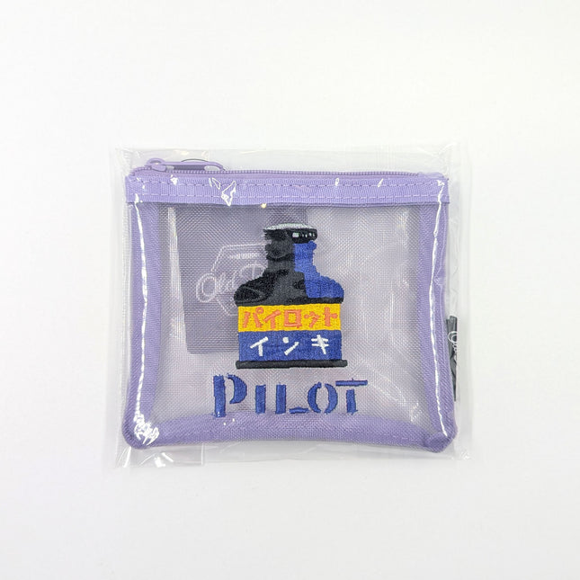 OLD RESTA Embroidered Mesh Pouch M purple pilot