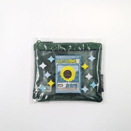 OLD RESTA Embroidered Mesh Pouch M green showa note
