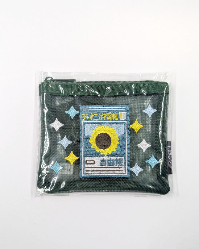 OLD RESTA Embroidered Mesh Pouch M green showa note