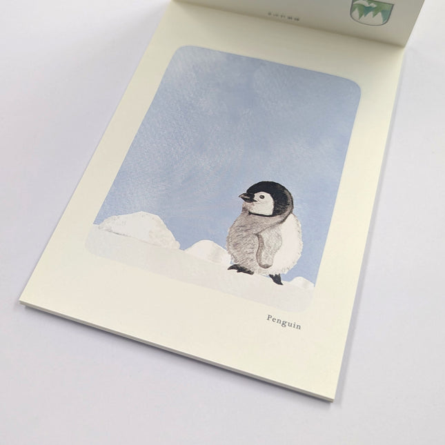 RYURYU Seasonal Postcard Memo Penguin