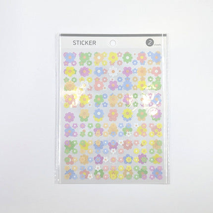 MOTOBAYASHI Design stickers 2pcs pastel flowers