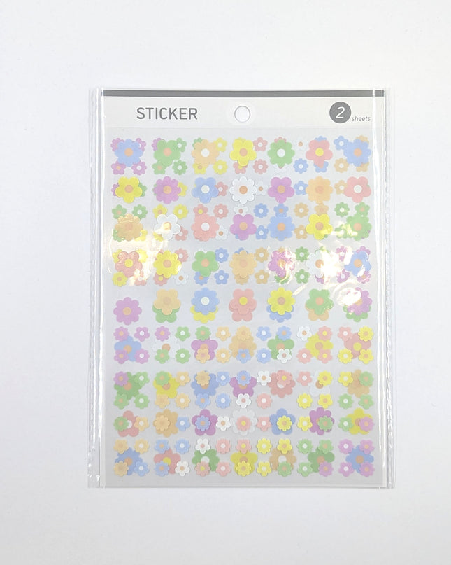 MOTOBAYASHI Design stickers 2pcs pastel flowers