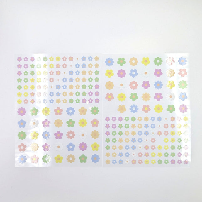 MOTOBAYASHI Design stickers 2pcs pastel flowers