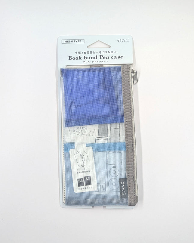 MIDORI Bookmark Pen Case blue