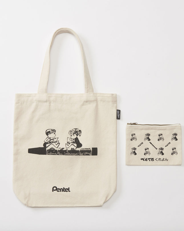OLD RESTA BIG TOTE BAG pentel crayon