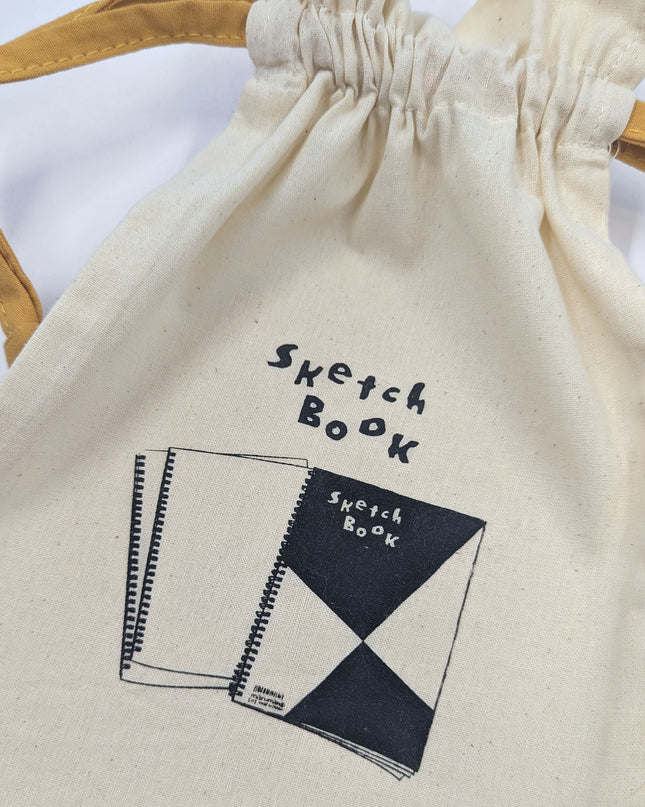 OLD RESTA Drawstring Bag marumen sketch book close up