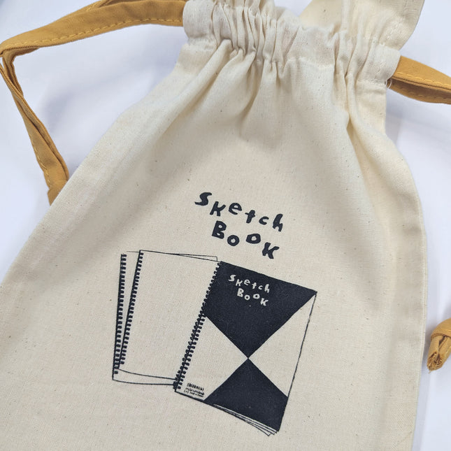 OLD RESTA Drawstring Bag marumen sketch book close up