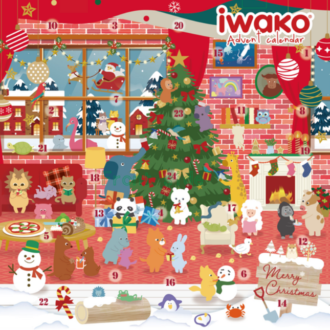 🎁 [Limited] IWAKO Eraser Advent Calendar 2025 (50% off)