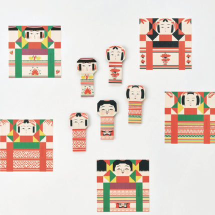COCHAE Ori-kokeshi message card set