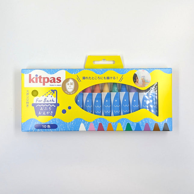RIKAGAKU Kitpas Crayon Pens For Bath 10 Colors