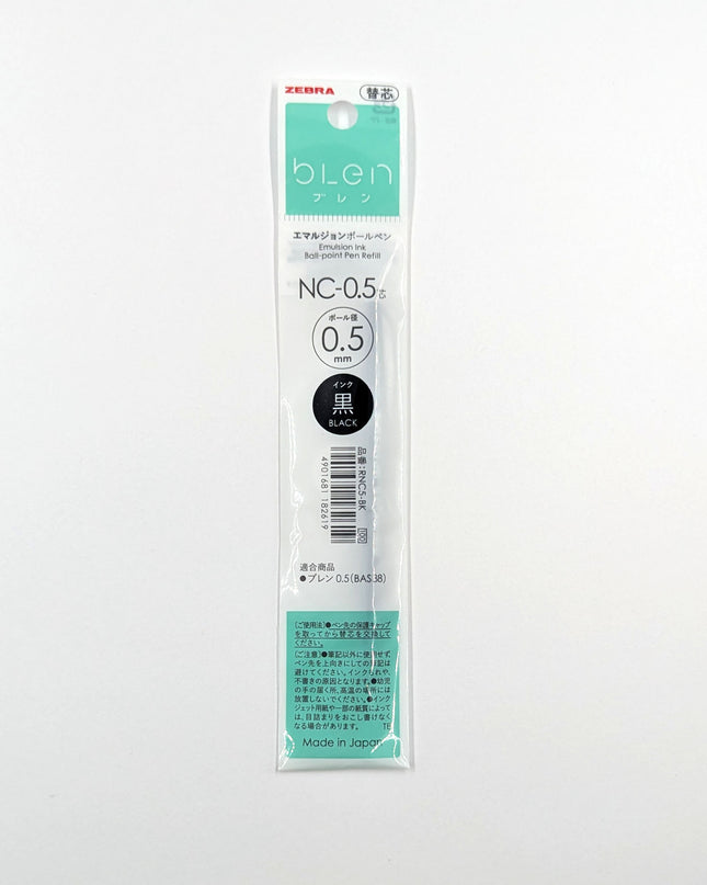ZEBRA Emulsion Ink Ballpoint Pen Blen  NC-0.5 black