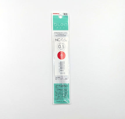 ZEBRA Emulsion Ink Ballpoint Pen Blen  NC-0.5 red