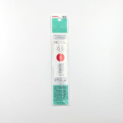 ZEBRA Emulsion Ink Ballpoint Pen Blen  NC-0.5 red