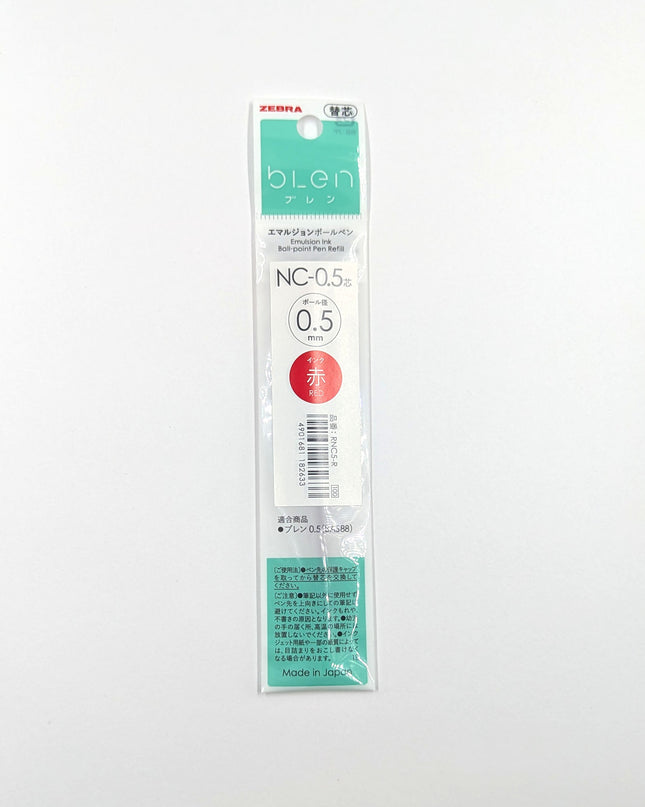 ZEBRA Emulsion Ink Ballpoint Pen Blen  NC-0.5 red