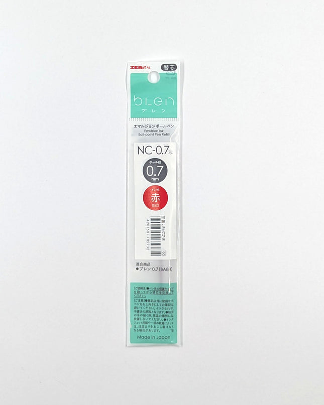 ZEBRA Emulsion Ink Ballpoint Pen Blen  NC-0.7 red