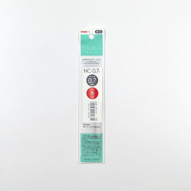 ZEBRA Emulsion Ink Ballpoint Pen Blen  NC-0.7 red