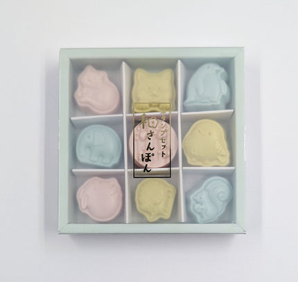 SUN-STAR Wasanbon Stamp Set of 9 Animal
