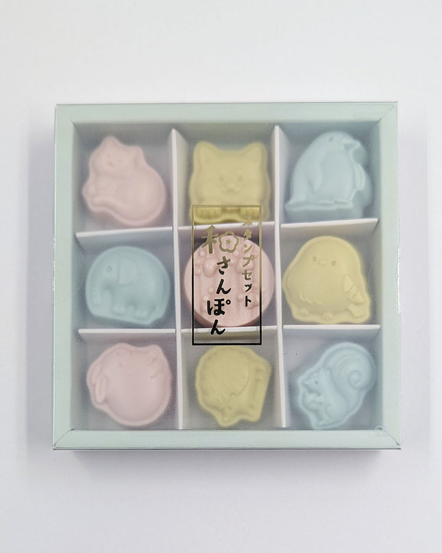 SUN-STAR Wasanbon Stamp Set of 9 Animal