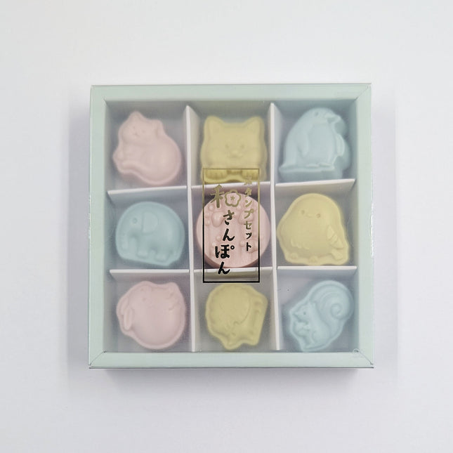 SUN-STAR Wasanbon Stamp Set of 9 Animal