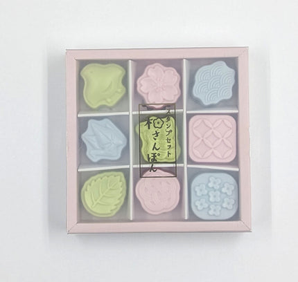 SUN-STAR Wasanbon Stamp Set of 9 Japanese motif