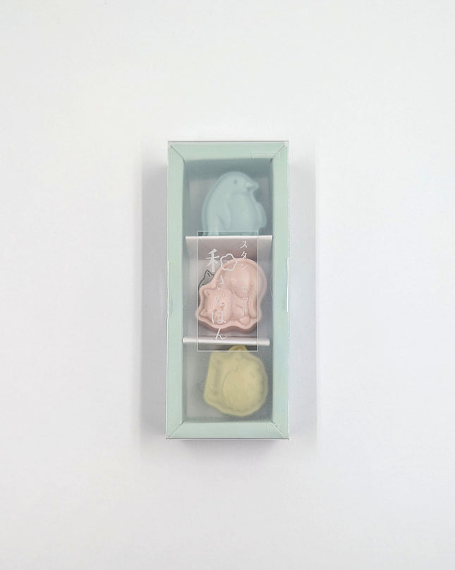 SUN-STAR Wasanbon Stamp Set of 3 Cat