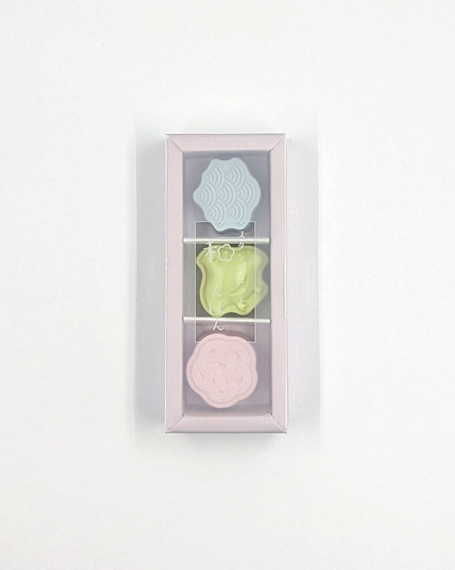 SUN-STAR Wasanbon Stamp Set of 3 Japanese motif