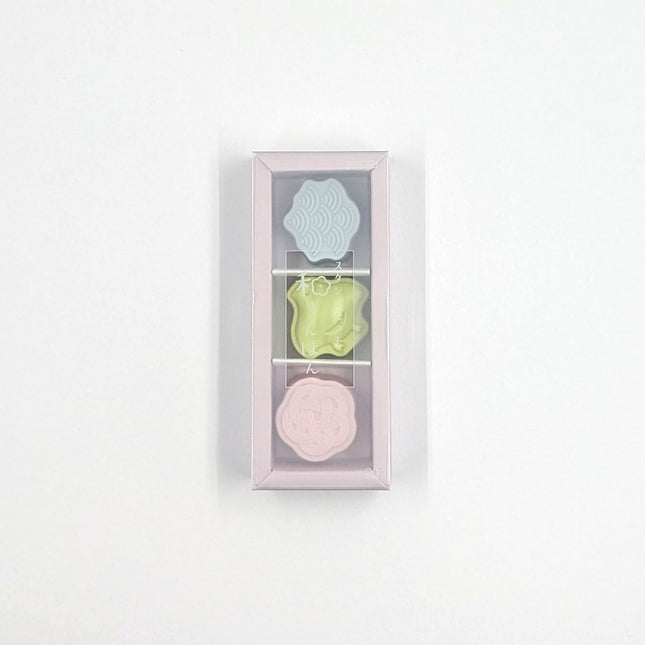 SUN-STAR Wasanbon Stamp Set of 3 Japanese motif