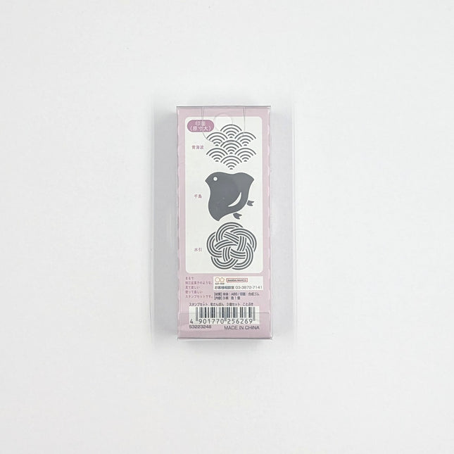 SUN-STAR Wasanbon Stamp Set of 3 Japanese motif