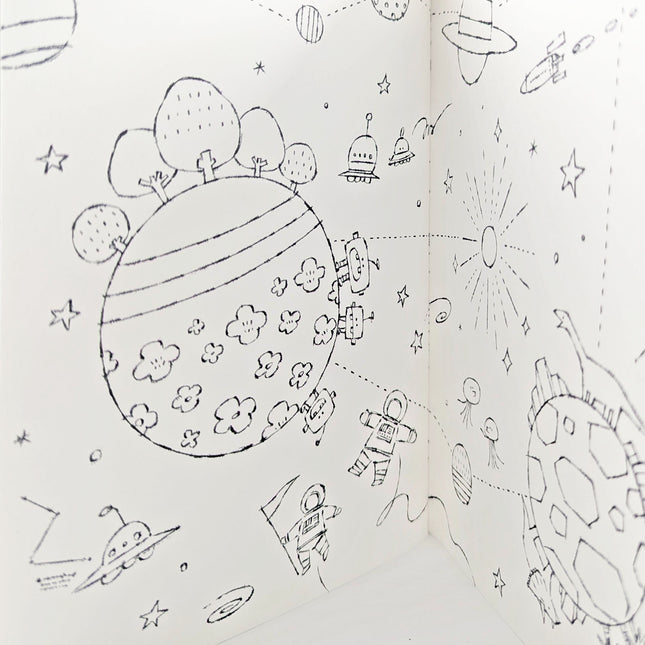 KOKUYO Go Beyond the Lines Coloring Book close up