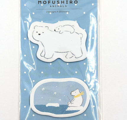 FURUKAWA SHIKO Die-cut sticky notes polar bear close up