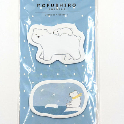 FURUKAWA SHIKO Die-cut sticky notes polar bear close up