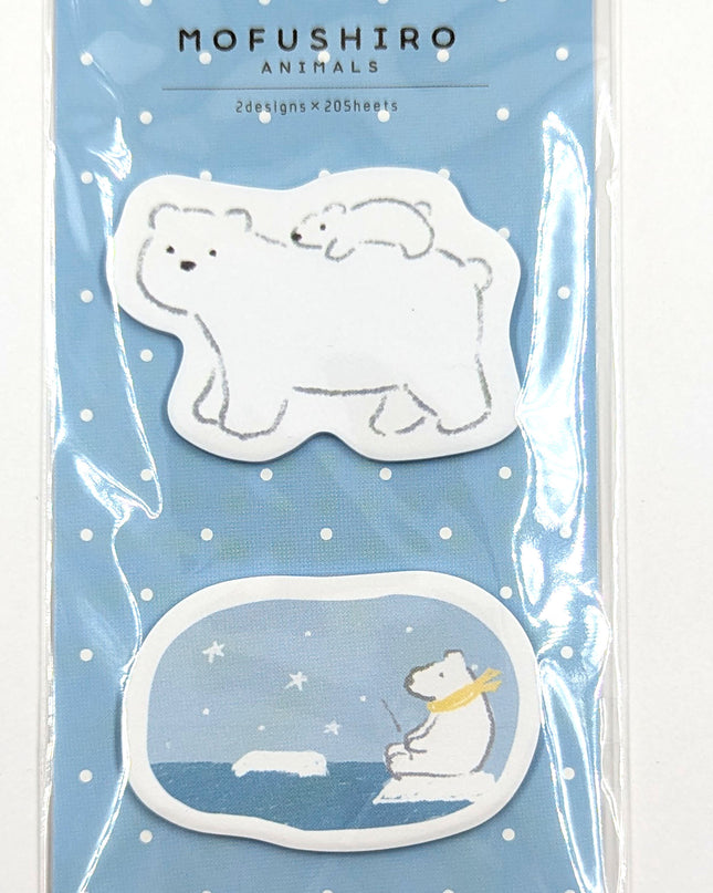 FURUKAWA SHIKO Die-cut sticky notes polar bear close up