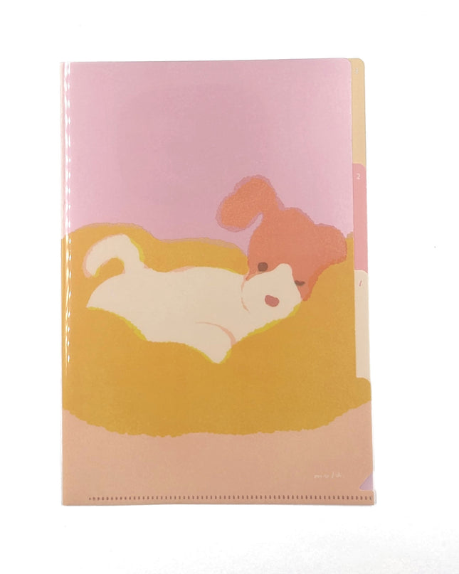 RYURYU 3 Pockets Clear Folder A5 -  mula series dog