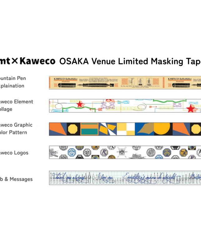 [Limited] mt x kaweco masking tape OSAKA Limited Complete Set Patterns