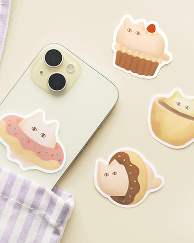 EL COMMUN FUWANEKO Die‑Cut Sticker sweets and cafe