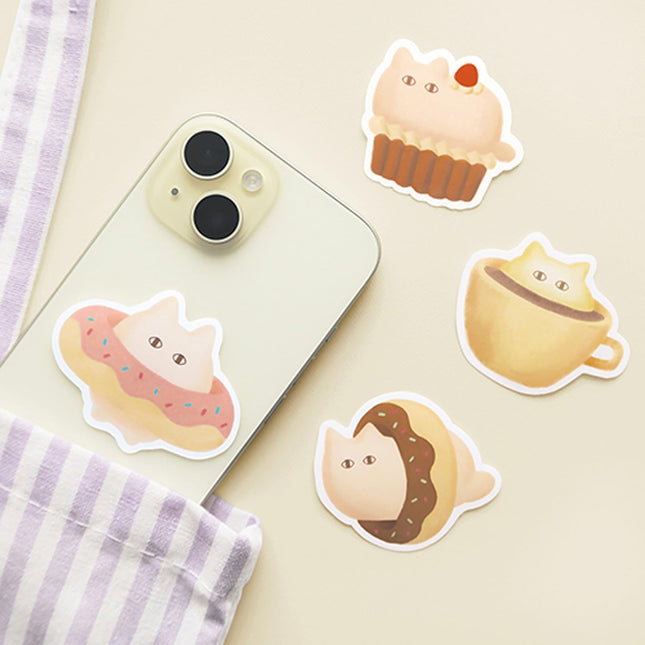 EL COMMUN FUWANEKO Die‑Cut Sticker sweets and cafe