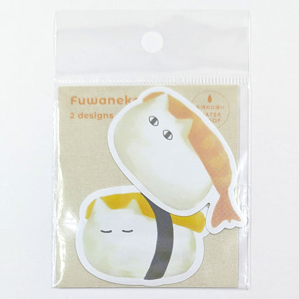 EL COMMUN FUWANEKO Die‑Cut Sticker sushi