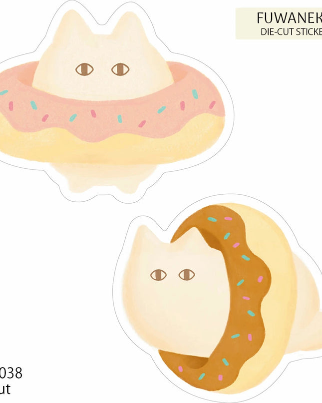 EL COMMUN FUWANEKO Die‑Cut Sticker donut