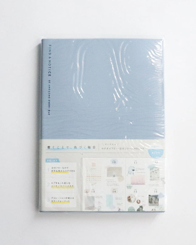 MARK'S Log Diary Date-free Weekly Planner Grayish Blue