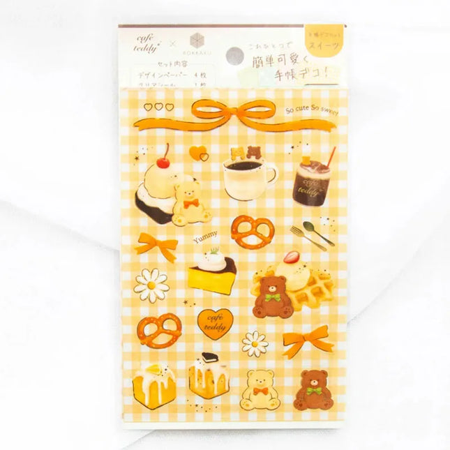 ROKKAKU x cafe teddy Deco Sticker Set sweets