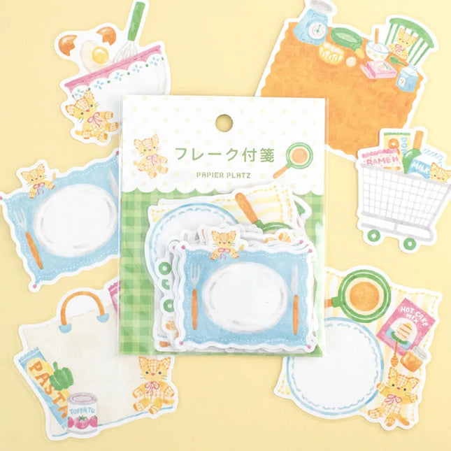 PAPIER PLATZ Flake Sticky Notes - illustrated by Waka Nakauchi Cat X Kitchen