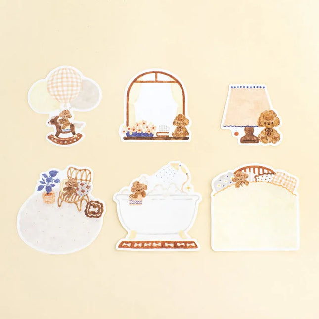 PAPIER PLATZ Flake Sticky Notes - illustrated by Waka Nakauchi Dog X Interior