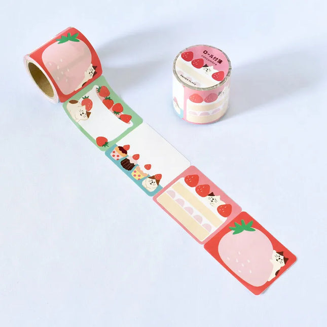 PAPIER PLATZ Concombre Roll Sticky Notes Strawberry