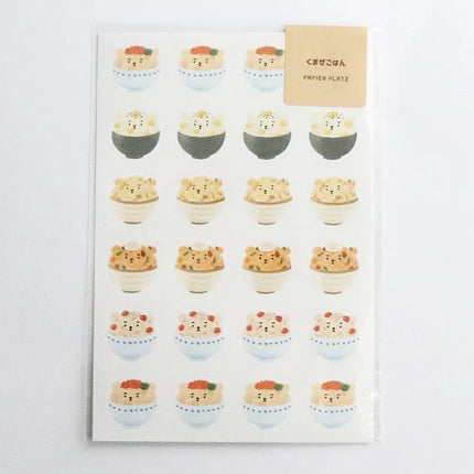 PAPIER PLATZ Aoyoshi Sticker Sheets Rice Bowl