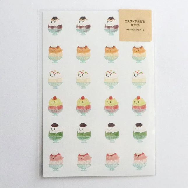 PAPIER PLATZ Aoyoshi Sticker Sheets Shaved Ice