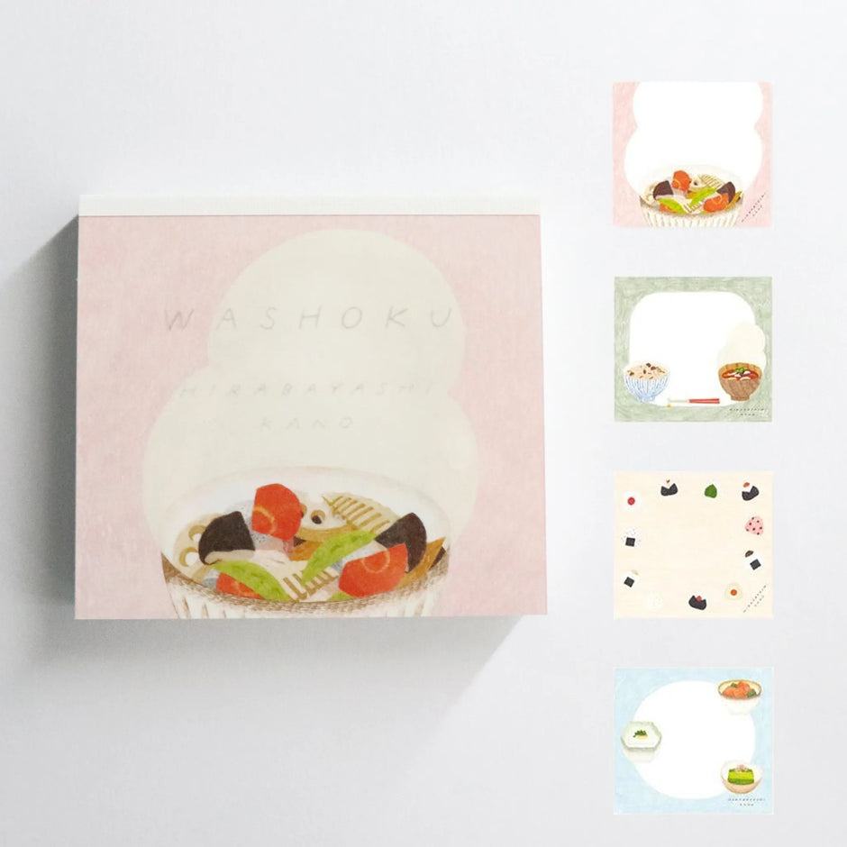 COZYCA PRODUCTS Block Memo - Japanese Cuisine (washoku) illustrated by Kano Hirabayashi