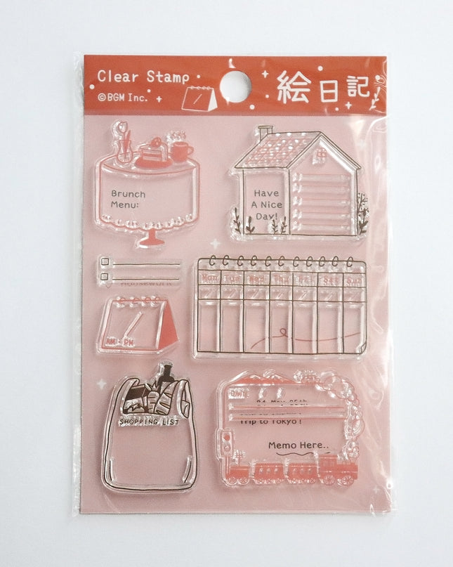 BGM Clear Stamp Japanese Washoku Diary