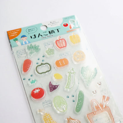 WORLD CRAFT Clear Stamp - Greengrocer (Yaoya) close up