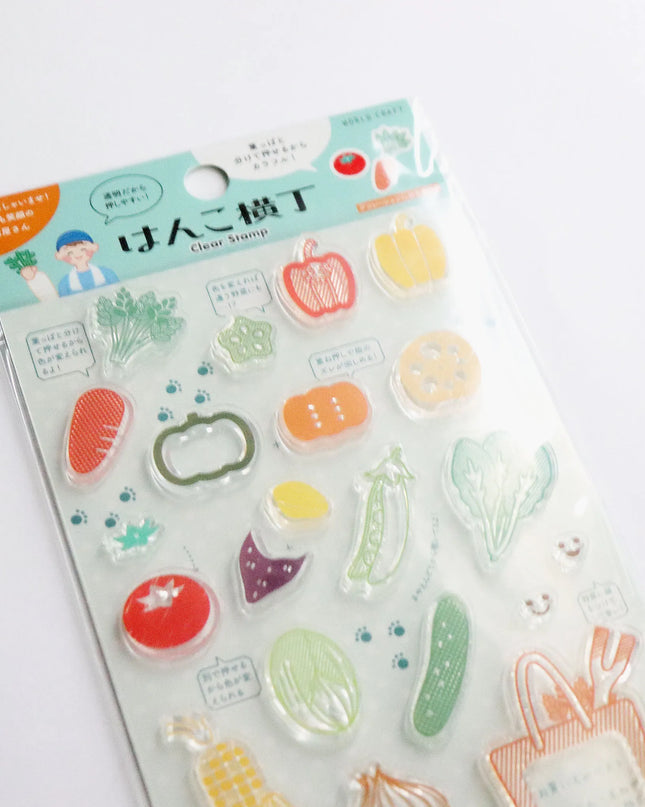 WORLD CRAFT Clear Stamp - Greengrocer (Yaoya) close up