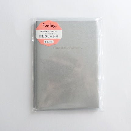 PILOT x MARK'S PILOT Original Cover Life Log funlog Date-free Planner A6 Pearl Grey